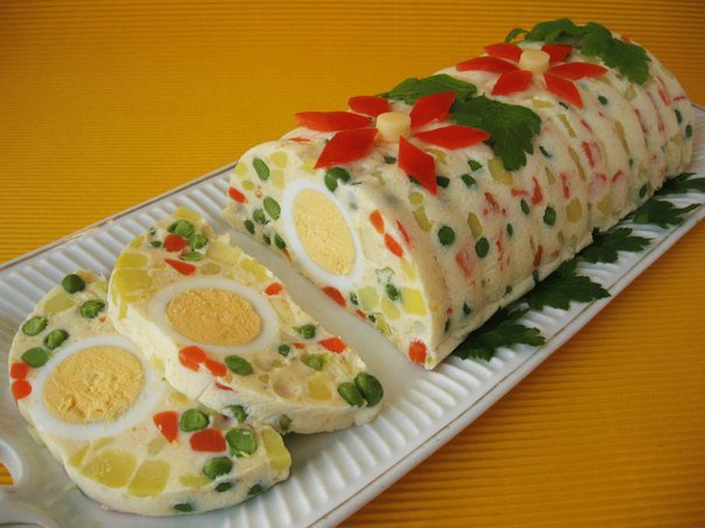Салат – желе с овощами