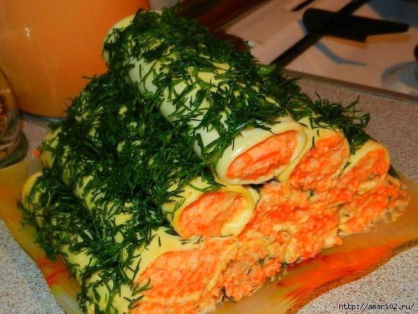 Закусочные сырные трубочки
